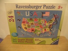 Ravensburger USA MAP Super Sized Floor Puzzle 24 Pieces 3 x 2 Feet Age 3 