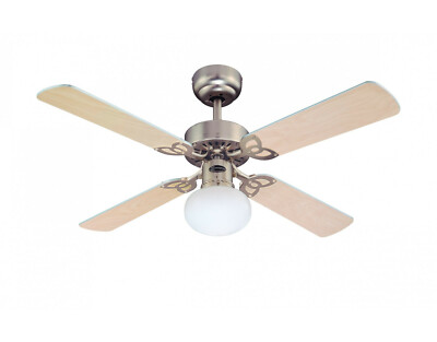 Westinghouse Design Deckenventilator Lampe VEGAS ALU 105 cm mit Zugschalter