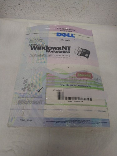 MICROSOFT WINDOWS NT WORKSTATION CD installation book COA X04-15749 - Picture 3 of 3