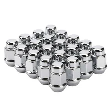 20 PCS Chrome Lug Nuts 12mmx1.5 Closed End Bulge Acorn for Aftermarket Wheels