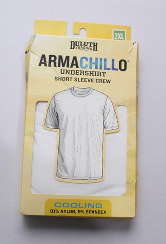 Duluth Trading Men's Armachillo Crew Neck Undershirt DM3 White Size 2XL NWT - 第 1/4 張圖片