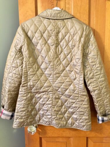 BURBERRY London GOLD Quilted Snap Jacket- Nova Check SUPER Limited/RARE  SMALL