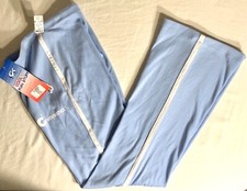 GK GYMNASTICS PRINT ADULT LARGE Lt BLUE COTTON ATHLEISURE GRAPHICS PANTS AL NWT 