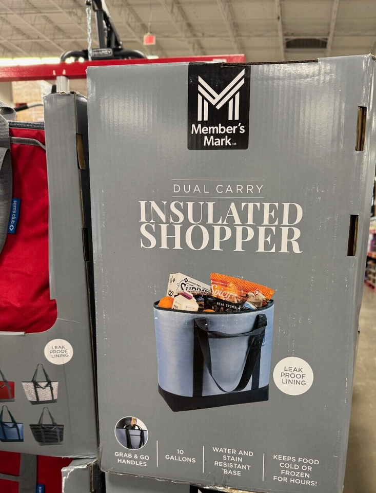 Sam's Club Cooler Tote Blue 25x17 Insulated Shopping Bag Shopper ...