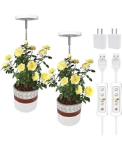 Full Spectrum LED Plant Grow Light Growing Lamp Auto Cycle Timer 10 Settings