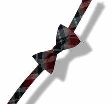  35 Alfani Men's Red Gray Plaid Pre-Tied Adjustable Bowtie