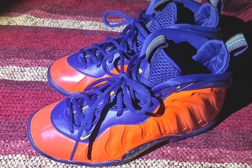 Nike Foamposite Orange Size 6 Women 4.5 Youth 644791-407 Nice Sneakers Knicks