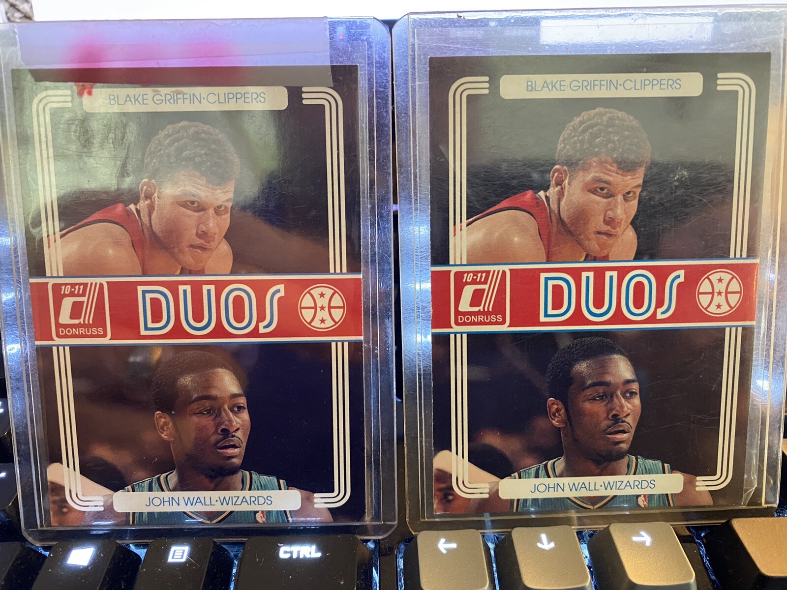 2010-11 Donruss Duos Clippers Wizards Basketball Card #4 Blake Griffin John Wall