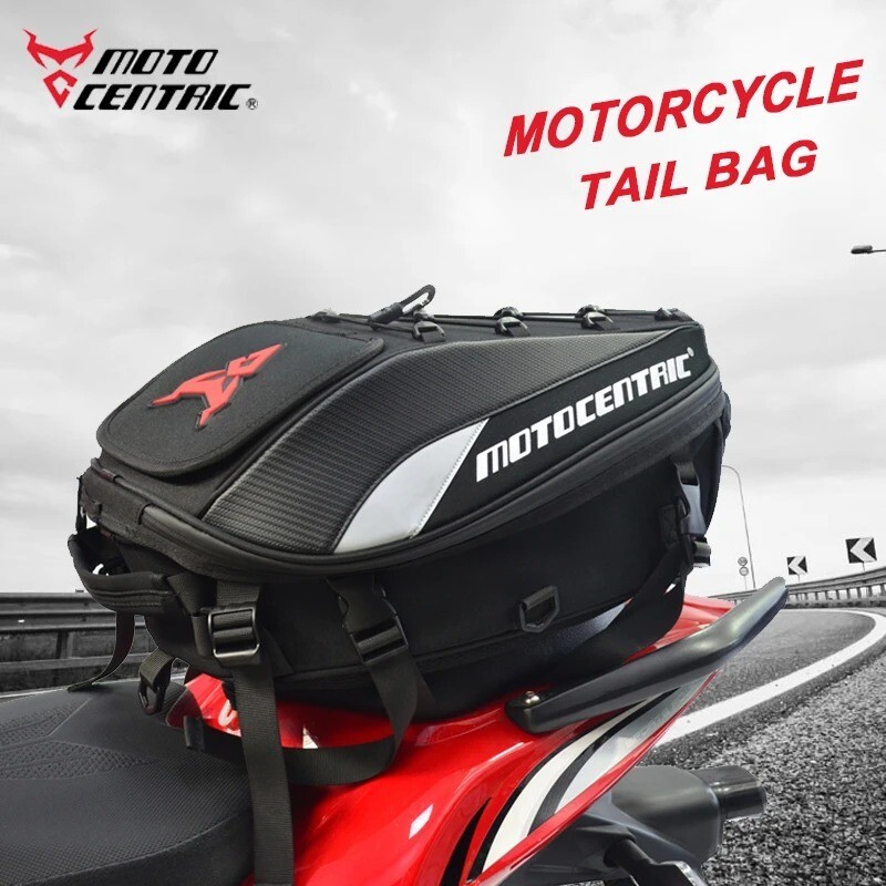 Sac de siege arriere de moto etanche avec sangles reglables