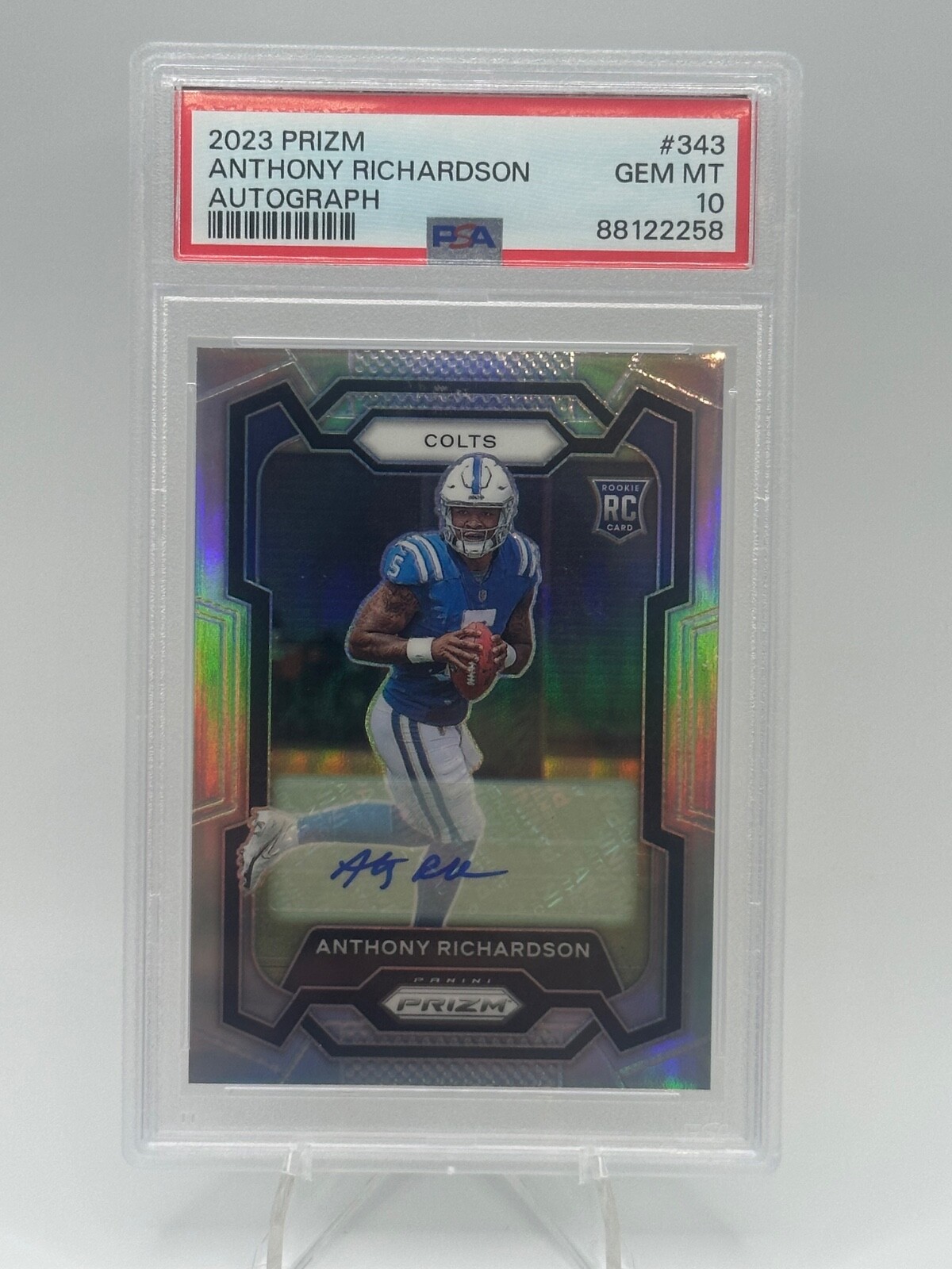 2023 Panini Prizm - Rookies Silver Prizm Autographs #343 Anthony Richardson