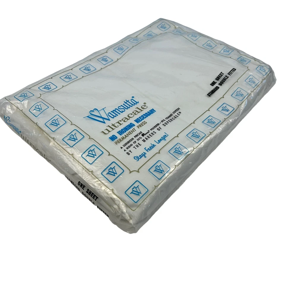 Wamsutta Ultracale Vintage 54 x 75 Standard Double Fitted No Ironing White NEW - Image 2 of 4