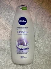 Nivea 25.36 Oz Care & Relax Mallow Extract Hibiscus Perfume Body Wash