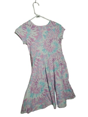 Jumping Beans Tie Dye Dress 12 Cap Sleeves Cotton Pastel Colors Pullover Top 