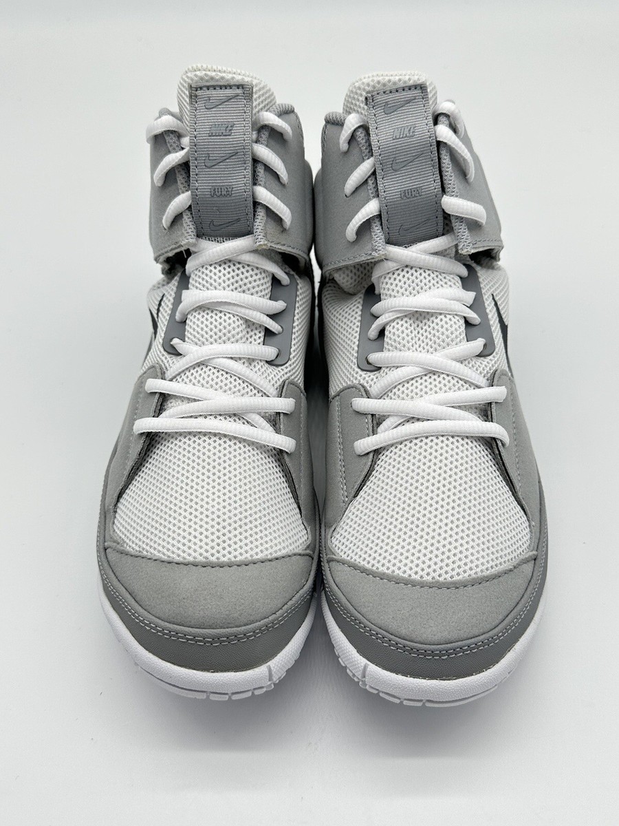 Nike Fury Men\'s Size 10 Wrestling Shoes White Dark Grey Wolf Grey LIKE NEW? Nike Fury Men main image 4
