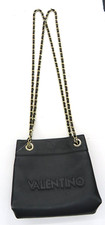 VALENTINO Rita VA2805 Gold Chain Shoulder Bag Black Real Leather MADE IN ITALY