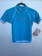 XCEL Kid's UV Shield Short Sleeve Rash Guard Size 8 Excellent UV Protection