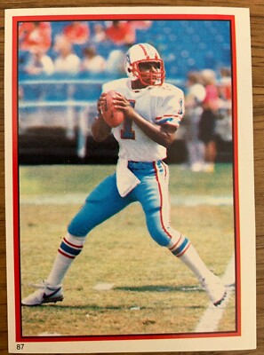 Topps NFL American Football unbenutzt Sticker 1985 (#87 Warren Moon)