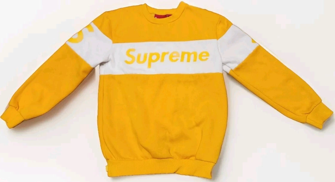 SUPREME Sweat Femme M Medium Pull Jaune Patineuse Designer Canada Adulte
