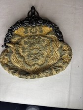 Antique 1920's Carpet Bag Purse - Ornante Metal