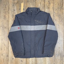 Quiksilver Rain Jacket Full Zip Fleece Lined Surfing Coat, Black, Womens Large