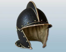 18GA Brass Medieval Greenwich Burgonet Helmet   Museum-Quality Historical Replic