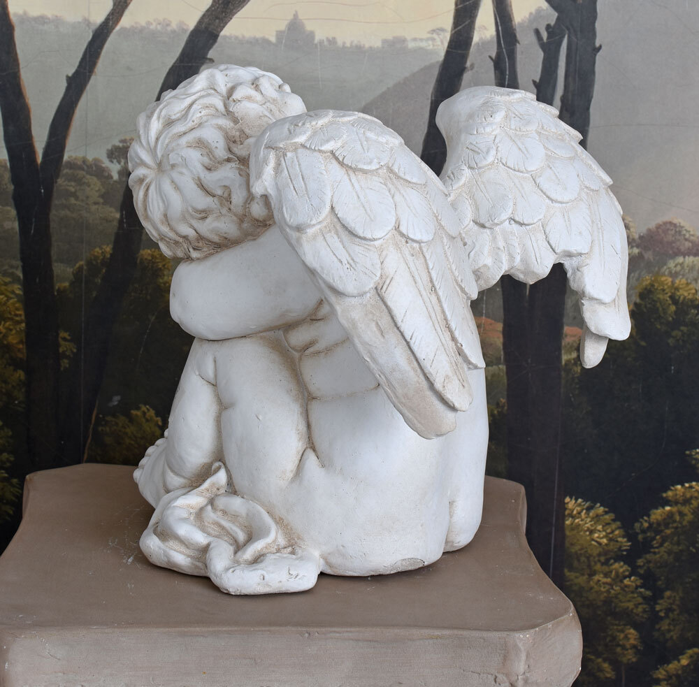Kuuleyn 5 Kleine Engelsfiguren – Amor-Engel Aus Harz, Weiß, Für Garten- Und Innendekoration