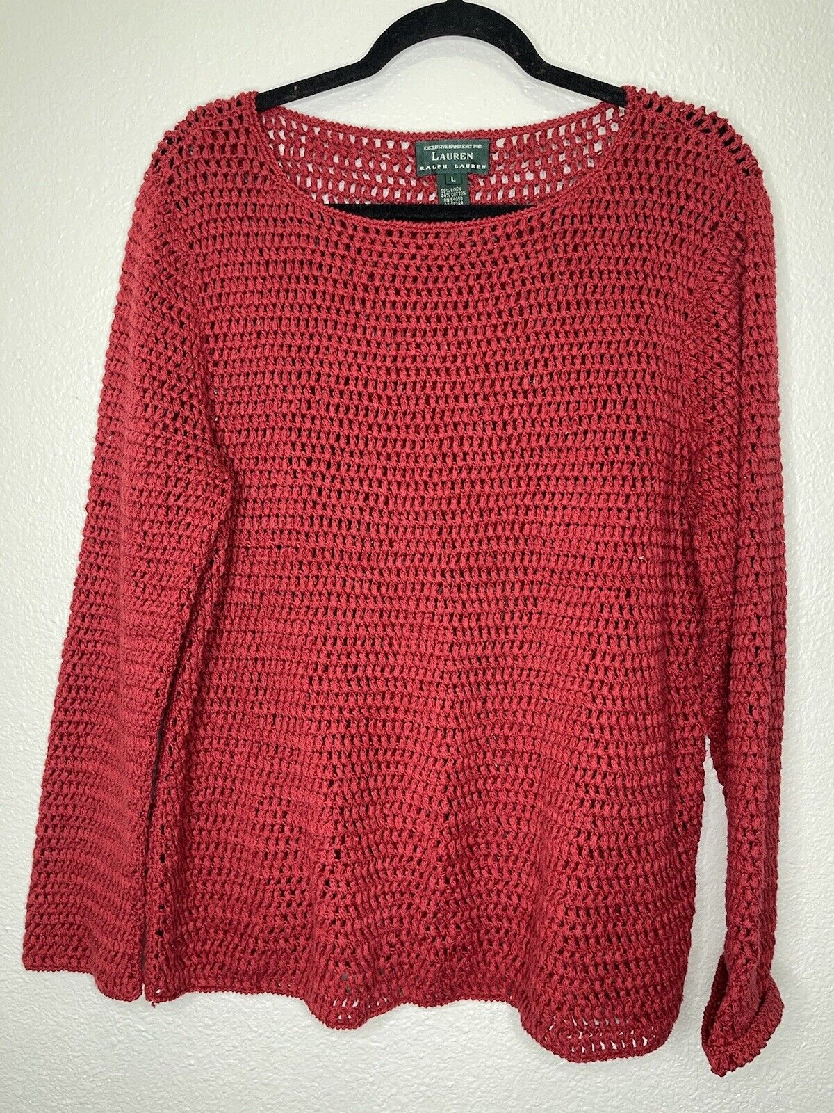 Lauren Ralph Lauren Hand-knit Sweater Size L - image 1