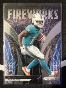 2021 Panini Prizm #F-5 Jaylen Waddle Fireworks Rookie Card