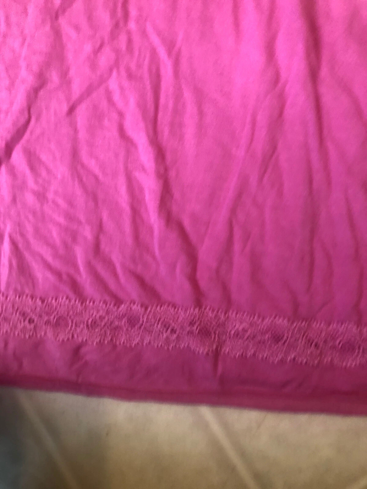 UNDERCOVER Abito vestito maglia Victoria's Secret rosa medio bianco schiena bassa spalline regolabili