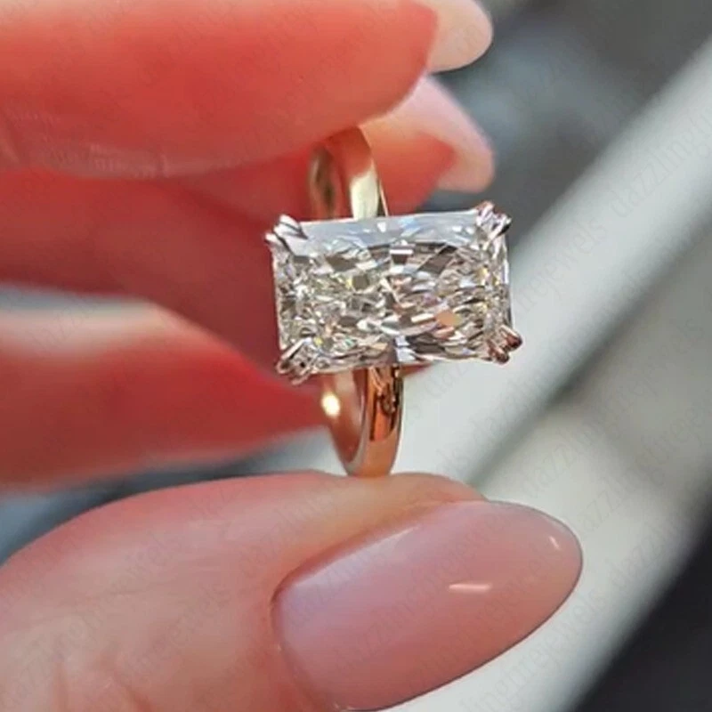 2.10Ct Radiant E VS1 IGI Lab Grown Diamond Engagement Ring In 14K Two-Tone Gold - Image 4 of 4