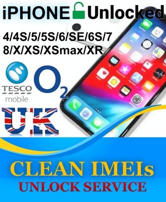 Fast Unlock Service O2 Tesco Uk Iphone 7 8 Plus X Xs Max Xr 11