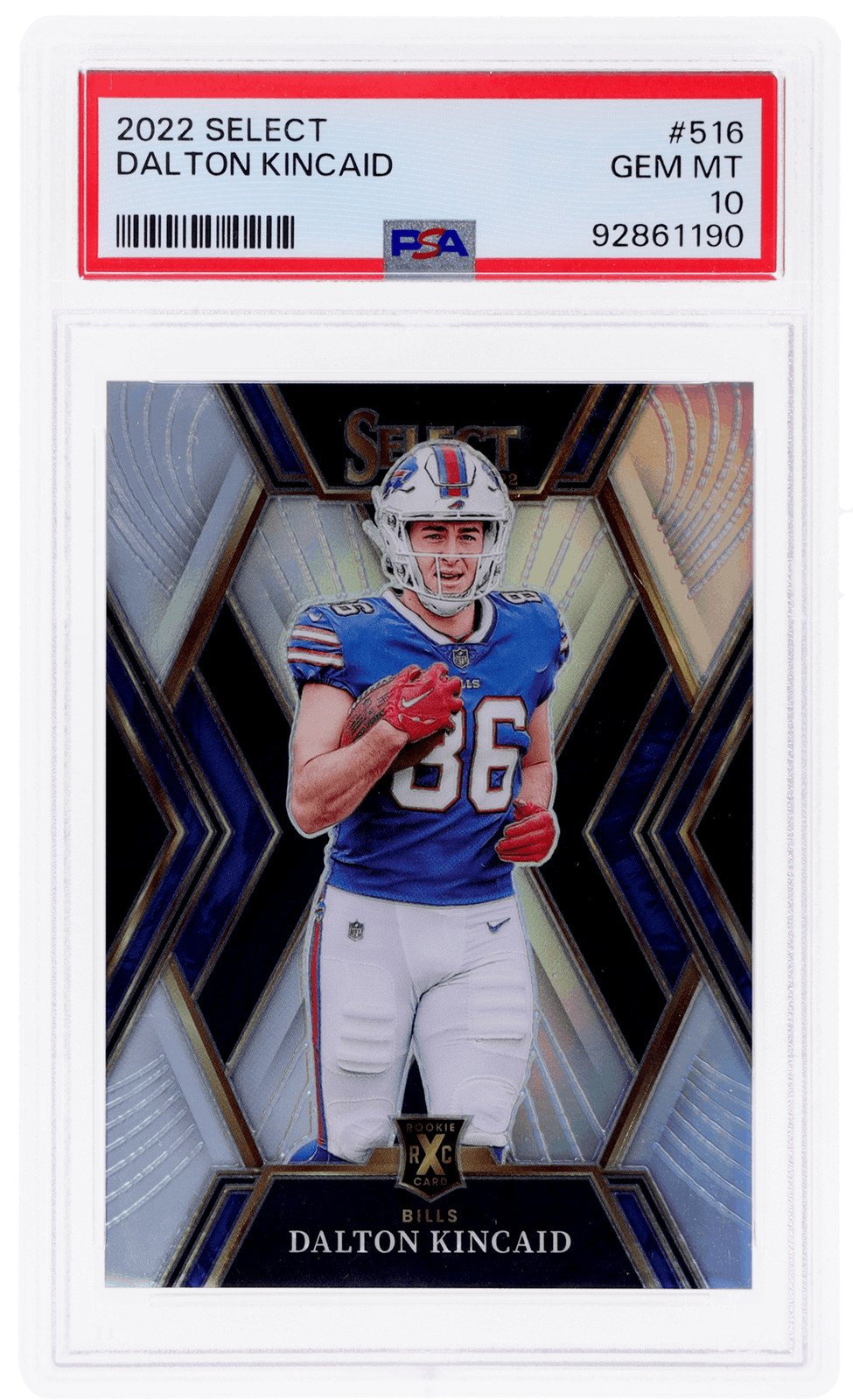 2022 Panini Select Dalton Kincaid Xrc Prizm Redemption #516 PSA 10