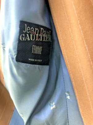 Jean Paul Gaultier Homme Brown Pin Suit - Retail $3800. 40Italy