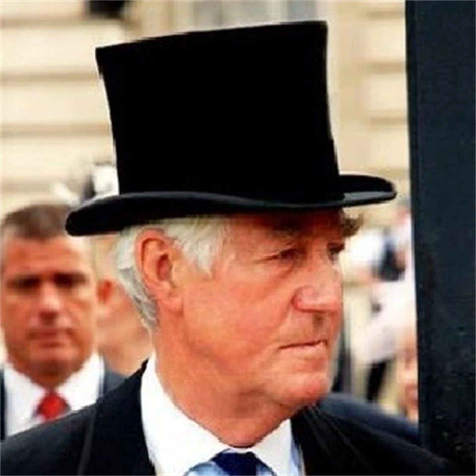 Classic Vintage Wool Felt Men Top Hat Gentlemen Tuxedo Topper Victorian S M L XL - image 4 of 4