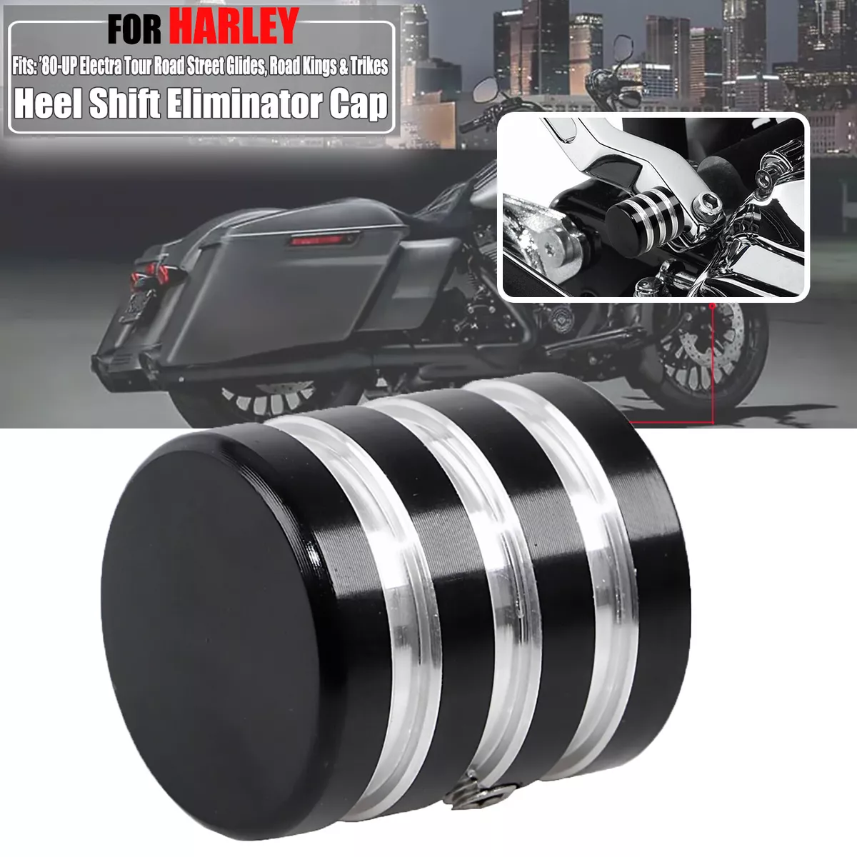 Harley shifter shaft cover on sale black