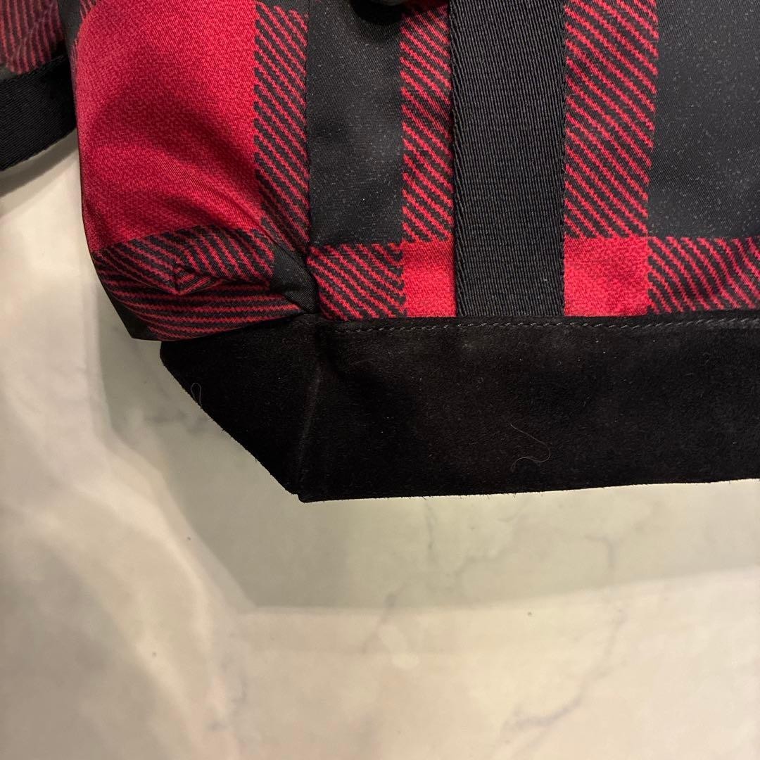 DSQUARED2 Red Black Check Backpack Designer Rucksack Streetwear