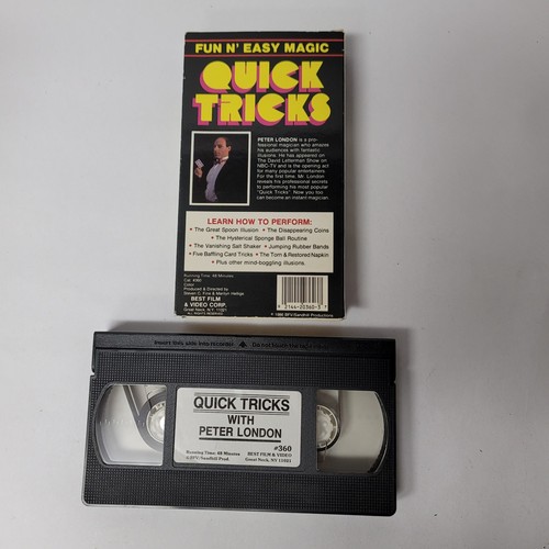 VHS Fun and Easy Magic Tricks with Peter London Magician Quick Tricks - Picture 2 of 7