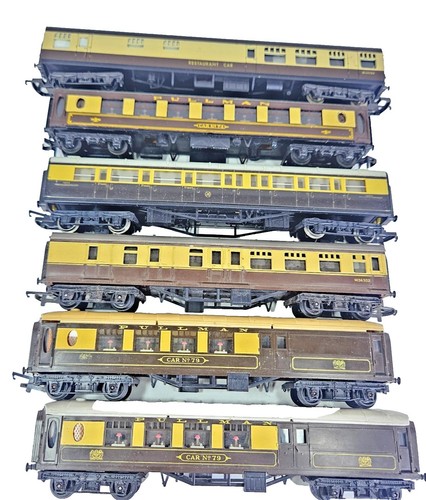 Schwader mit 6 Triang Hornby R328 4036 Lima Spur O Pullman Reisezugwagen Vintage ohne Verpackung. | Condition: Used