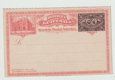 AK Republica De Guatemala. Mit 3Cent Prepaid Briefmarke.