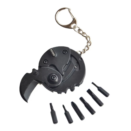 Multifunctional Keychain Screwdriver Hexagon Coin Outdoor EDC Tool Hexagon Foldi - Picture 6 of 13