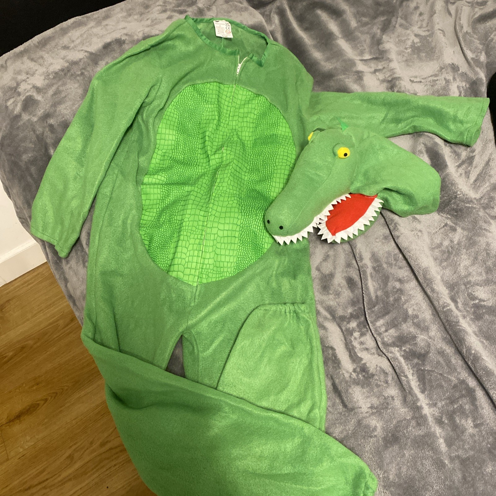 DISFRAZ DE COCODRILO INFANTIL ANIMAL DISFRAZ CAIMÁN NIÑOS NIÑAS SEMANA LIBRO ESCOLAR