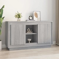 Sideboard Kommode Grau Sonoma-Eiche Holzwerkstoff 102X35X60 Cm