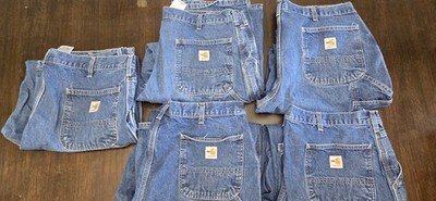 Carhartt FR Original Fit Denim Jeans Mens 38x30 Fire Resistant FRB13-DNM CAT