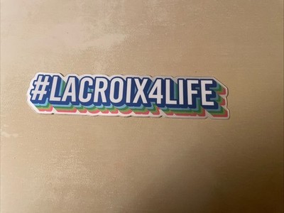 LaCroix 4 Life Sticker Sparkling Water Multicolor Hashtag