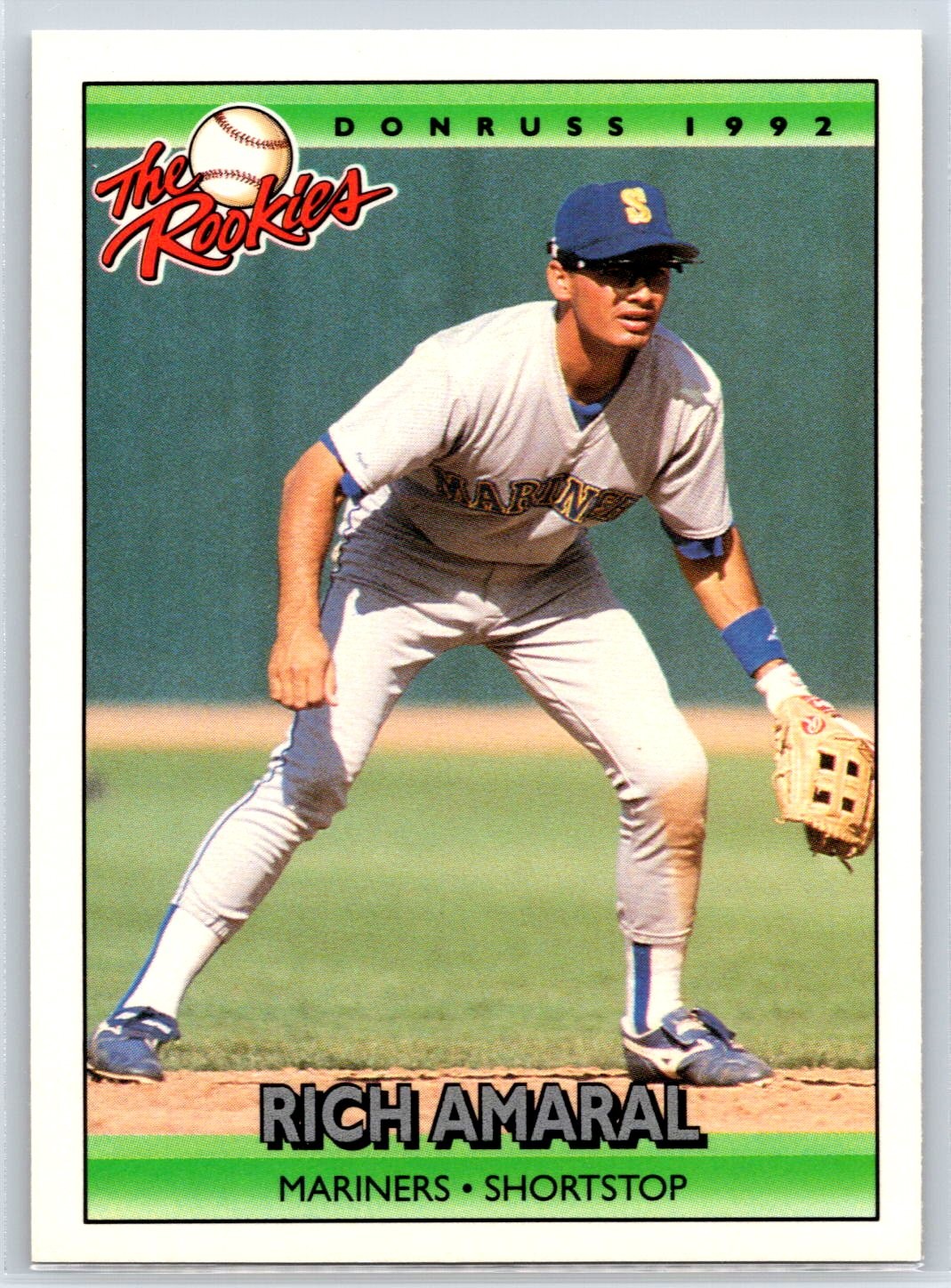 1992 Donruss The Rookies Rich Amaral Rookie Seattle Mariners RC #3