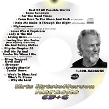 CUSTOM KARAOKE KRIS KRISTOFFERSON RARE 18 SONG cdg CD G RITA COOLIDGE WHY ME