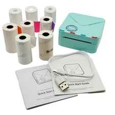 PHOMEMO M02S Mini Pocket Printer 8X ROLLS Thermal STICKER Paper Lot Bluetooth