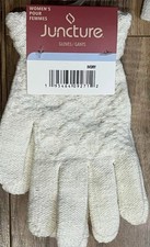 Juncture Womens Winter Gloves Knit Ivory Size Small