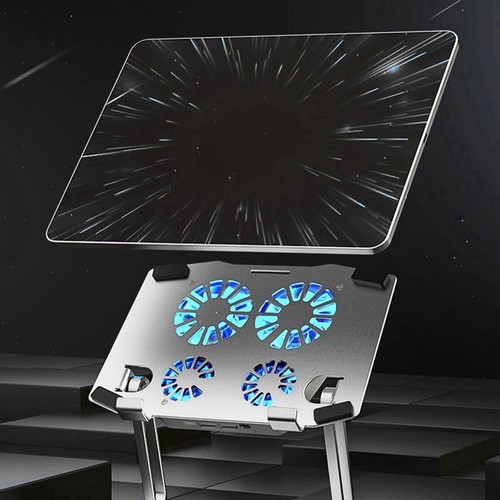 Laptop-Kühlpad, Verstellbarer Aluminiumständer, Tragbarer Laptop-Halter für3937 - Afbeelding 8 van 8