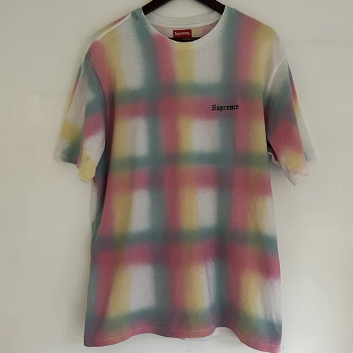 T shirt Supreme vaporisé à carreaux taille Medium SS20